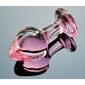 Plug anal verre couleur rose bijou