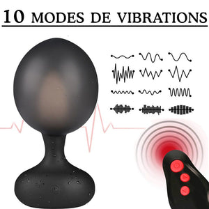 Plug anal auto gonflant vibrations