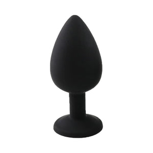 Plug anal bijou silicone gros noir