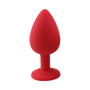 Plug anal bijou silicone gros rouge