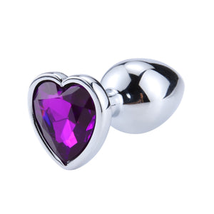 Plug anal coeur violet