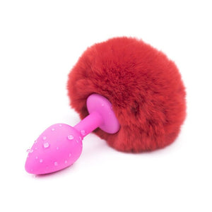 Plug anal lapin silicone rouge