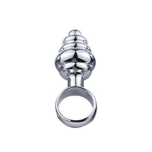 Plug anal métal crochet anneau