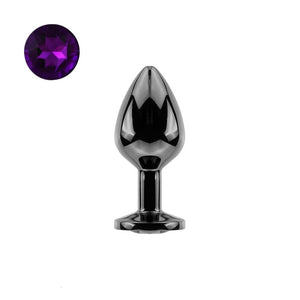Plug anal métal noir violet