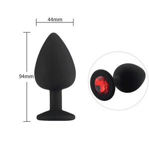 Plug anal silicone noir gros