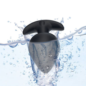 Plug anal vibrant noir waterproof