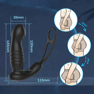 Stimulateur de Prostate Télécommande à Distance dimensions